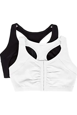 Fruit Of The Loom Damski biustonosz sportowy z wycięciem na plecach, zapinany z przodu