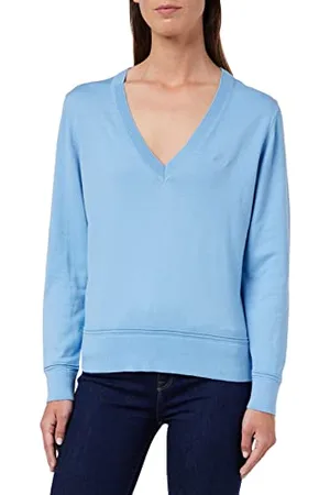 GANT Light Cotton V Neck sweter damski, , XS