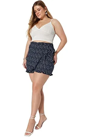 Trendyol Damskie szorty plus size i bermudy - - normalna talia, , 42-Du?e Rozmiary