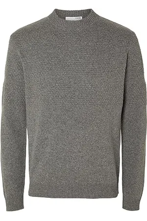 SELECTED SELETED HOMME Męski sweter z dzianiny Slhskipper Structure Crew Neck W, , M
