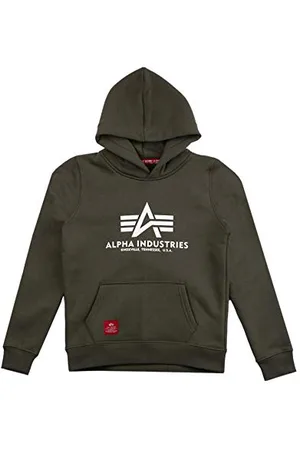 Alpha Industries Podstawowa bluza z kapturem dla dzieci/nastolatków, ciemnooliwkowa zieleń, 8 lat, , 8 ans