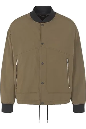 Armani Exchange Męska kurtka zapinana na guziki, długie rękawy, kieszenie z przodu, prążkowany dekolt, , M