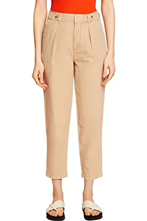 ESPRIT Spodnie chinosy, mieszanka lnu, , 30