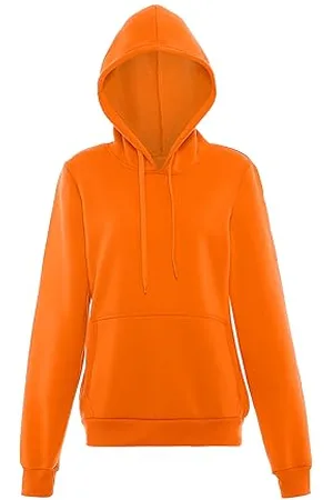 myMo Modna bluza z kapturem dla kobiet, poliester, pomarańczowa, rozmiar XS, , XS