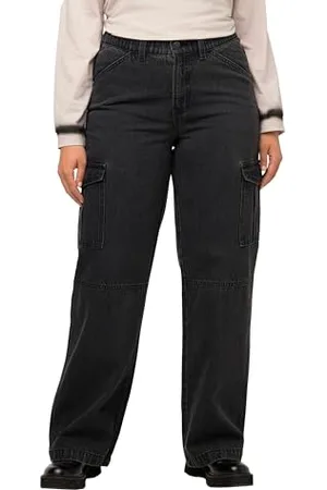 Ulla Popken Damskie spodnie cargo denim, , 56/Große n