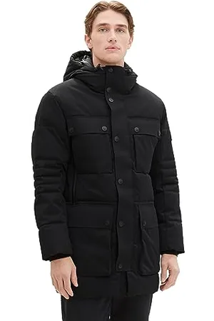 TOM TAILOR Męska parka zimowa Technical z naszytymi kieszeniami, , L