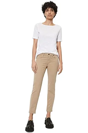 Marc O’ Polo Marc OPolo damskie spodnie slim fit ze stretchem, Brązowy, 32W / 34L