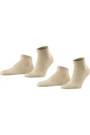 Falke Mężczyźni Skarpety do trampek Happy Double Pack M Sn Bawełna krótkie jednokolorowe 2 Pak, , 43-46