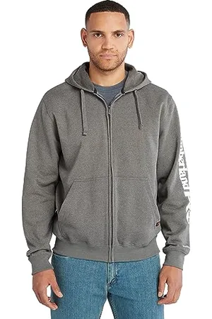 Timberland Męska bluza z kapturem Honcho Sport Full Zip bluza z kapturem, ciemnoszara/biała, L wysoka, , L Wysokość