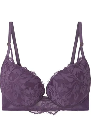 Women secret Wspaniały Biustonosz Push Up Koronka Fioletowy Tiul Kobieta, , 100B