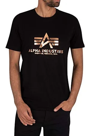 Alpha Industries Basic T-Shirt z nadrukiem foliowym dla mężczyzn