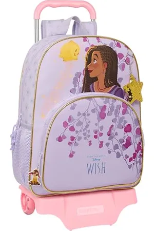 Safta WISH - Duży plecak szkolny z wózkiem, plecak dla dzieci, plecak dziecięcy, dopasowany do wózka, idealny dla dzieci w wieku szkolnym, wygodny i wszechstronny, jakość i wytrzymałość, 33x15x42 cm