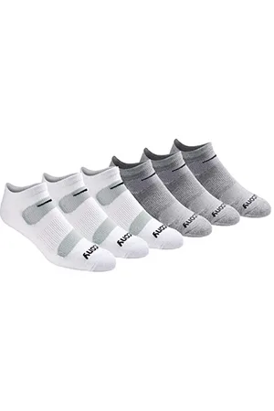 Saucony Męskie wielopak siatkowe wentylowane wygodne dopasowanie Performance No-Show skarpety (6 sztuk), , L