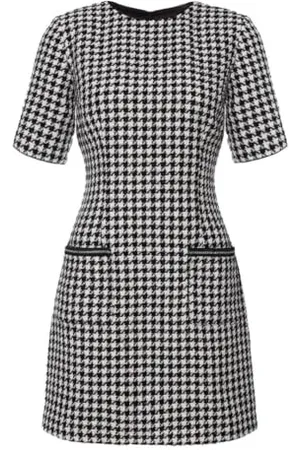 Swing Mindi sukienka mini z tweedem z peplum i krótkimi rękawami, 36 (S) | idealna do noszenia na co dzień, do pracy, do biura, na wyjście z przyjaciółmi, na kolację, , 36