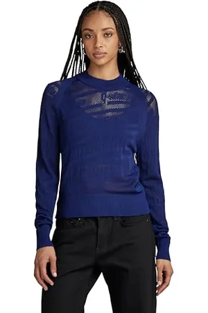G-Star RAW Pointelle Text R Knit Wmn Sweater, , XXS