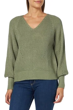 JDY JUSTY L/S dekolt w serek sweter KNT NOOS, , L