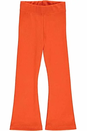 Green Cotton Alfa Rib Flared spodnie dziewczęce, , 134 cm