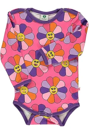Småfolk Baby Girls Body LS, kostium dla niemowląt i maluchów, różowy, 92, , 92 cm