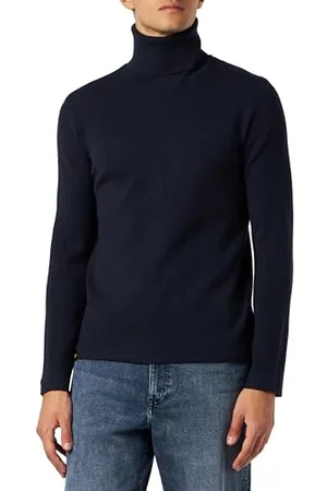 Blauer Knitting Golf Sweter Męski, , 46