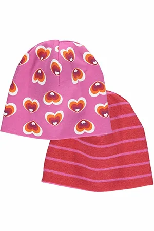 Green Cotton Czapka beanie dla niemowląt i dziewczynek, , 6 Miesiące