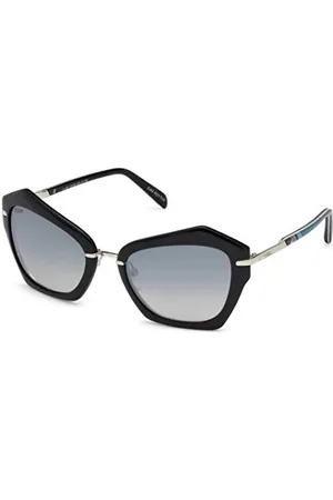 Emilio Pucci Unisex EP0072 01B 56 okulary przeciwsłoneczne, czarne (Nero Lucido/Fumo Grad)