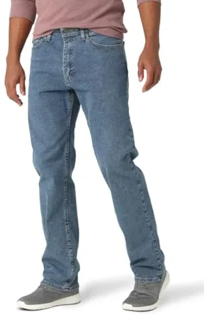 Wrangler Mężczyźni Comfort Flex Waist Relaxed Fit Jeansy, Niebieski, 36W / 30L