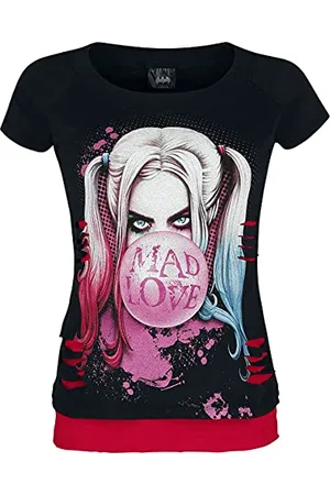 DC Comics Originals Spiral - HARLEY QUINN - MAD LOVE - Top 2w1 - strzępiony - czerwono-czarny - M