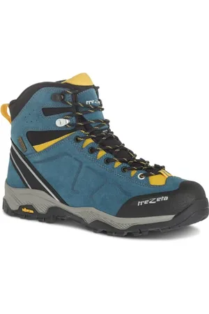 TREZETA Model: DRIFT WP Blue-Yellow, buty do wędrówek, buty do wędrówek, męskie buty z technologią Water Stopper Wodoodporna i podeszwa Vibram, , 40 EU