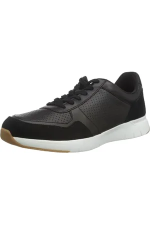 FitFlop Męskie buty sportowe Anatomiflex skórzane panelled, czarne, rozmiar 40, Czarny, 44 EU