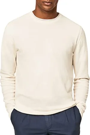 Hackett Męski sweter GMD teksturowany Crew, , L