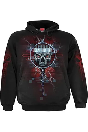 Spiral Direct Męska bluza z kapturem, czarna bluza z kapturem, S, , S