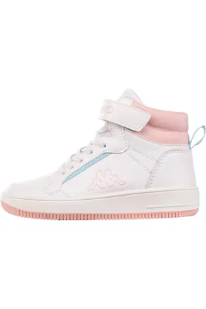 Kappa Deutschland Styl: Hailes K Unisex Kids Sneaker, biały/różowy, 25 EU, , 25 EU