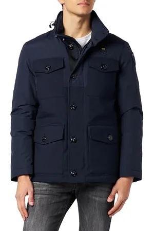 Blauer Blouson Wyściełane Pióro Kurtka męska, , XL