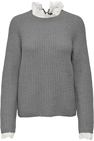 ONLY Damski ONLCILA L/S Mix Highneck CC KNT sweter, , S, , S