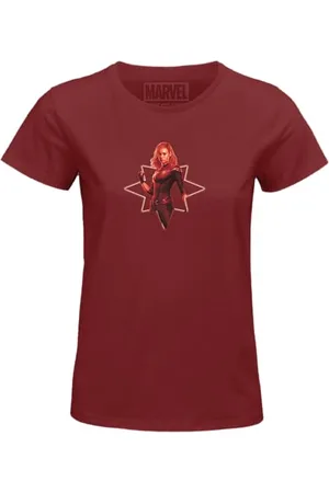 Marvel "Captain WOMAVLSTS016 Koszulka damska, bordowy, rozmiar M, , M