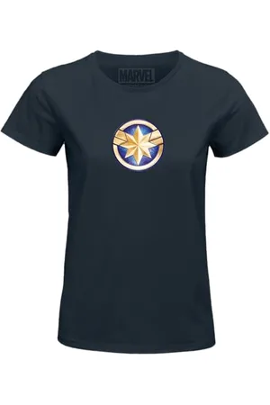 Marvel "Logo" WOMAVLSTS015 Koszulka damska, Navy, Rozmiar S, , S