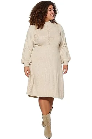 Trendyol Damska sukienka o luźnym kroju, rozmiar plus size, , 5XL Duże rozmiary