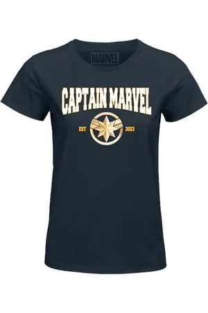 Marvel "Captain IS 2023" WOMAVLSTS003 Koszulka damska, Navy, Rozmiar L, , L