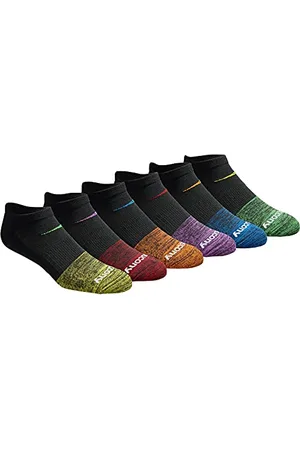 Saucony Męskie skarpety Rundry z siateczka dla wentylacji, wygodne, niewidoczne, dostępne w rozmiarach M-XXL (6, 12, 18 par), Large