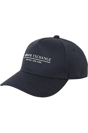 Armani Exchange A|X męska czapka z daszkiem z logo firmy Milano/New York czapka baseballowa, granatowa, rozmiar uniwersalny