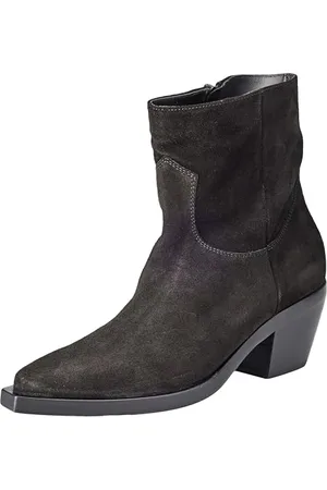 Pinko Mozart TEXANO Suede, Buty Western Damski, Z99_Nero Limuzyna, 35 EU, , 35 EU