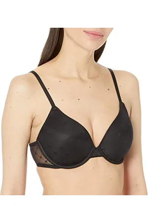 DKNY Damski monogram, biustonosz z siateczki, z pełnym pokryciem, , 80C, , 80C