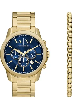 Armani Exchange Męski zegarek, chronograf, stal szlachetna, koperta 44 mm, silikonowy lub stalowy pasek