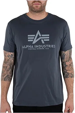 Alpha Industries Basic T-Shirt Odblaskowa koszulka z nadrukiem dla mężczyzn