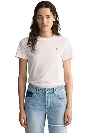 GANT Damska koszulka REG Shield SS T-Shirt, biała, standardowa, biały, M