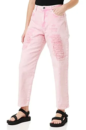 Pinko Maddie Mom Bull Pęknięcia I Ramm Jeans Damskie, , 33