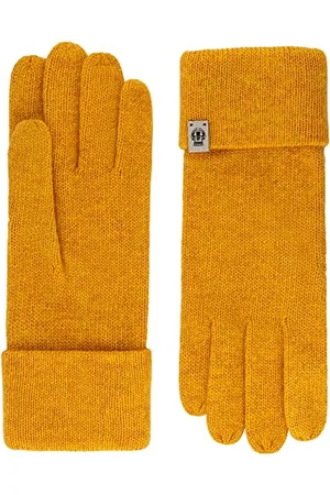 ROECKL Damskie rękawiczki Essentials dzianina 23011-350 kolor żółty 2148, rozmiar uniwersalny