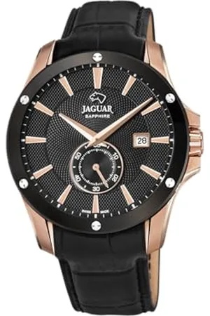 Jaguar J882/1 męski zegarek na rękę Acamar, 44 mm, skórzany pasek, czarny