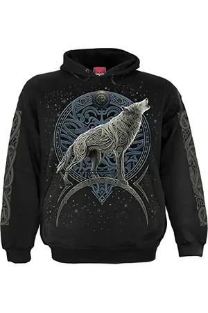 Spiral Celtycki Wilk - Bluza z kapturem Czarna, , S
