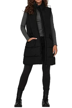 ONLY Damska kamizelka ONLMATILDE Long Waistcoat OTW NOOS, czarna, XS, Schwarz, XS
